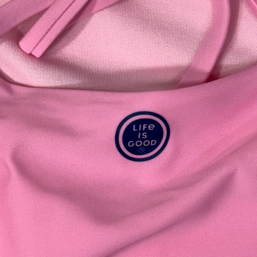 Life is Good X-Large Swimsuit One-Piece Chairs Tie-Back Scoop Neck UPF 50+ Pink - Picture 7 of 9
